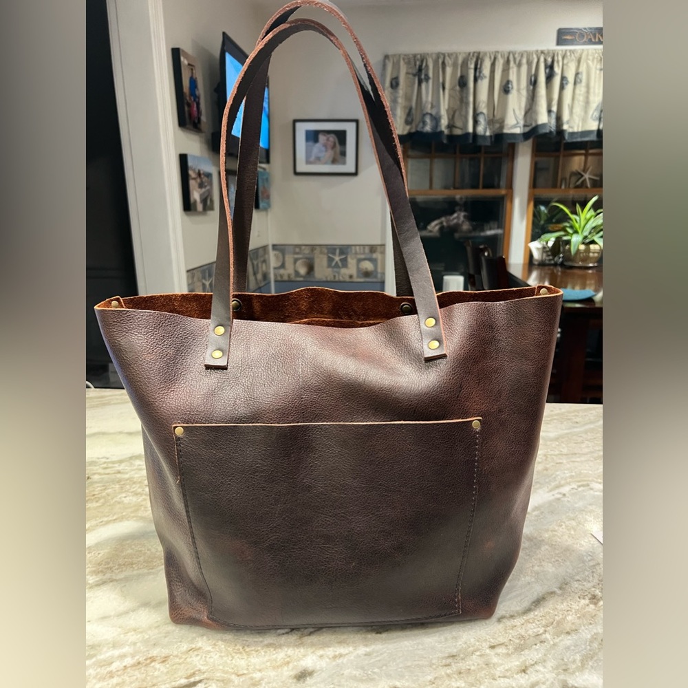 Large Portland Leather Cold Brew Tote